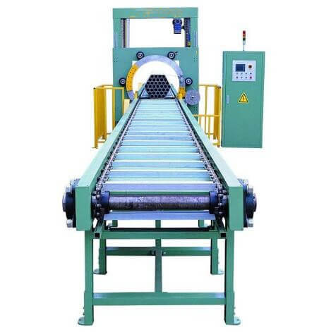bundle wrapping machine for tube and pipe