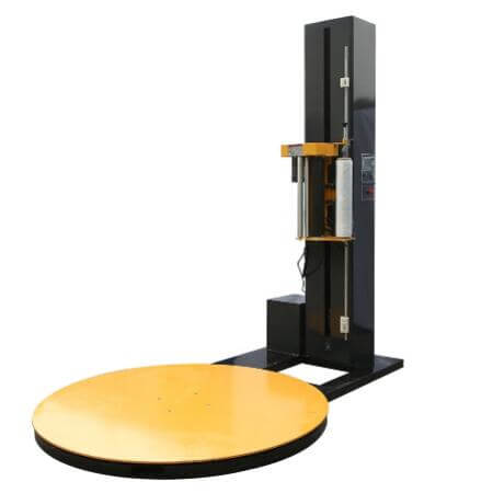 Cheap semi-automatic turntable pallet pre-stretch wrapping machine