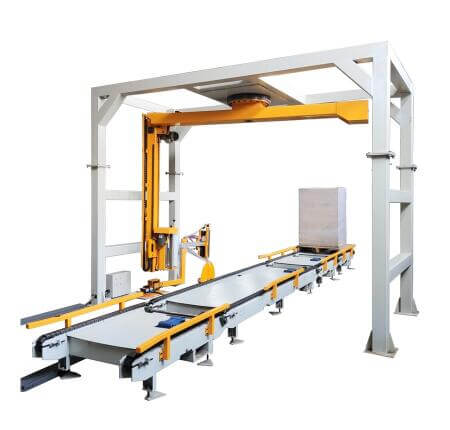 Rotary arm pallet wrapper cheap rotating arm pallet stretch wrapping machine